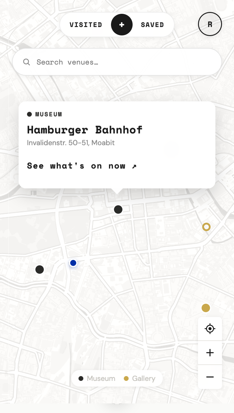 Scena map — find and save art destinations worldwide